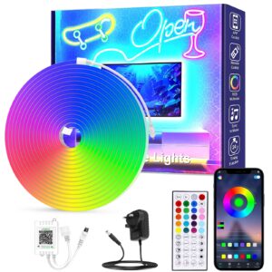 Led Neon Rope Light 16.4Ft RGB Strip Lights App Control or Remote