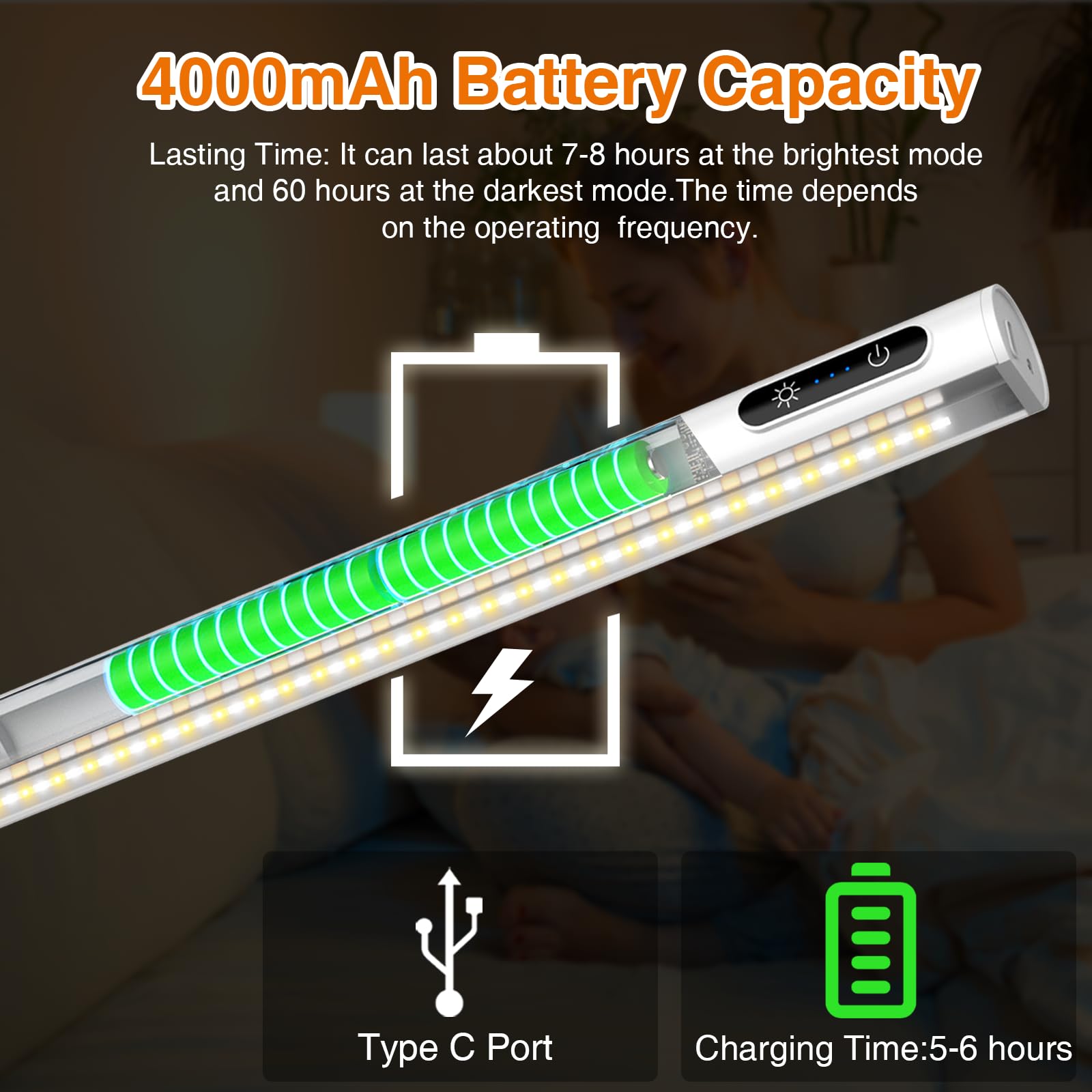 Rechargeable Under Cabinet Lights with Remote, 3 Colour Temperature - Image 2