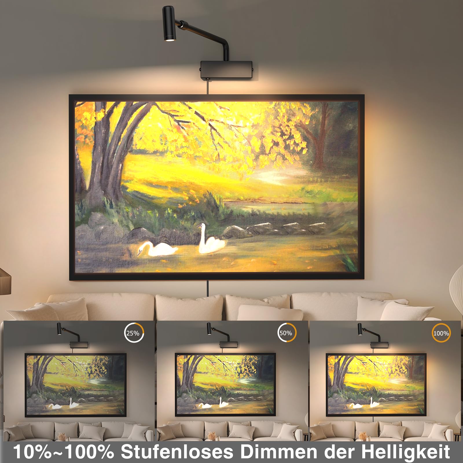 Retractable 2700K LED Spotlight Indoor Wall Accent Lights - Image 3