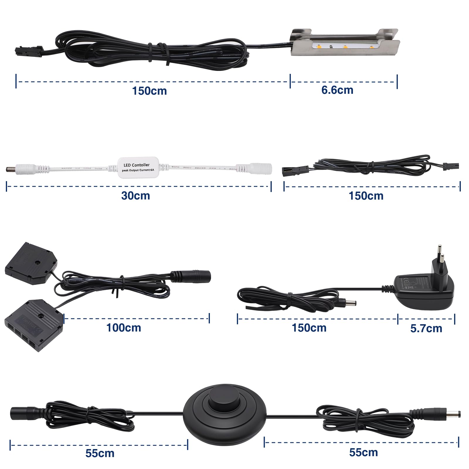 Glass Floor Lighting LED Display Cabinet Lighting with Foot Switch - Image 4