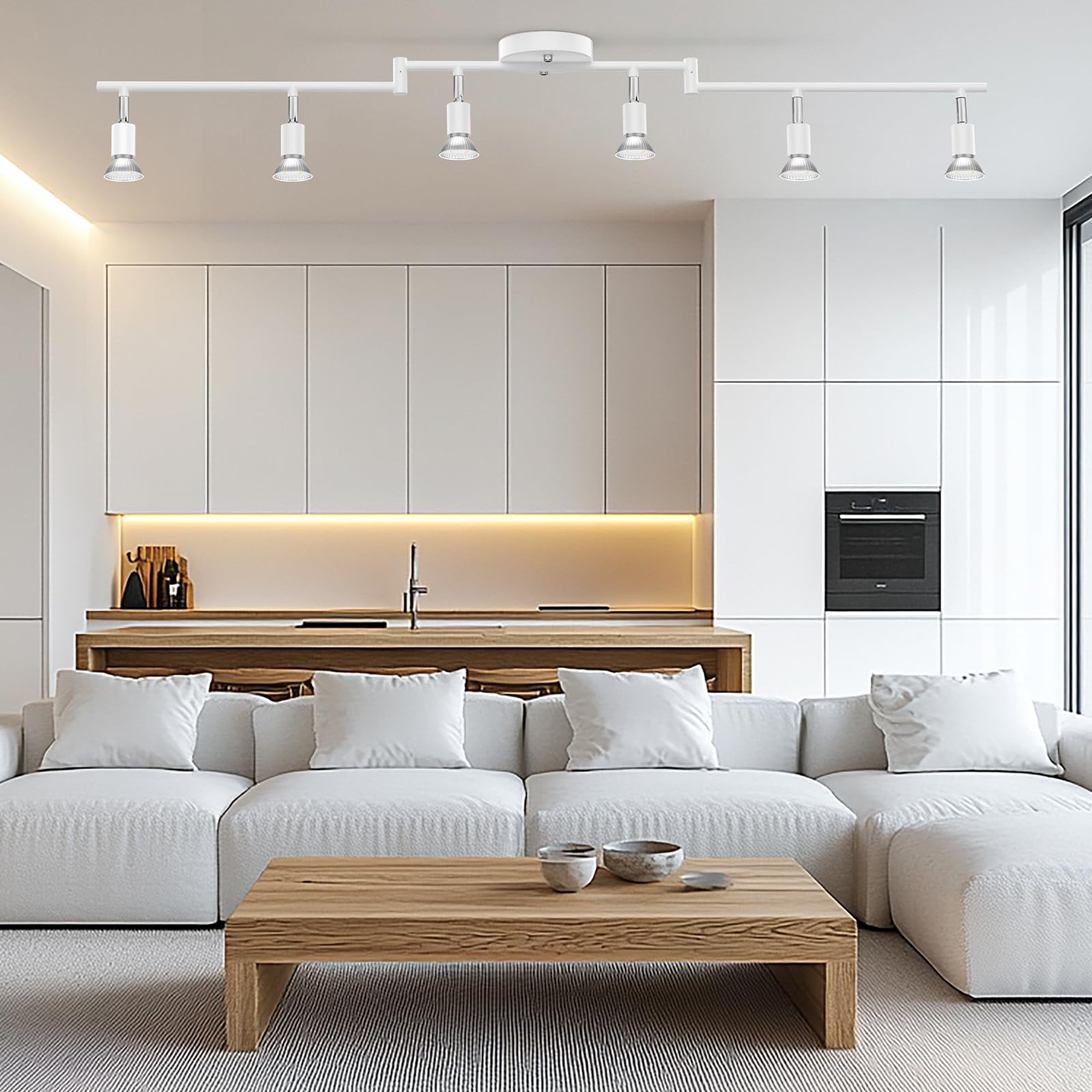 Kitchen Lights,6-Light Ceiling Lighting Kits, Ceiling Spotlight White - Image 5