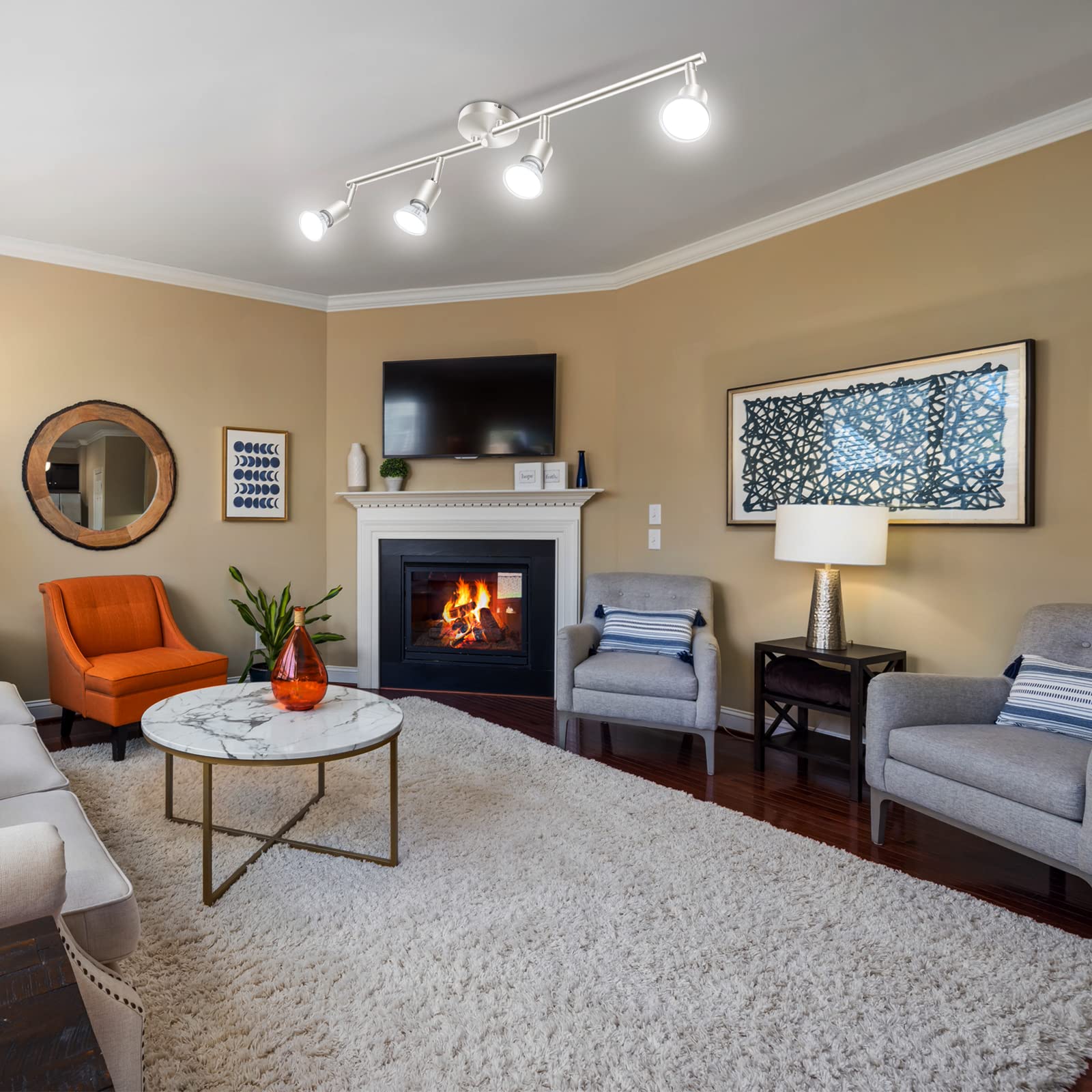 Rotatable LED Ceiling Spotlight, 4-Way Modern Design, Indoor Lighting for Kitchen - Image 6