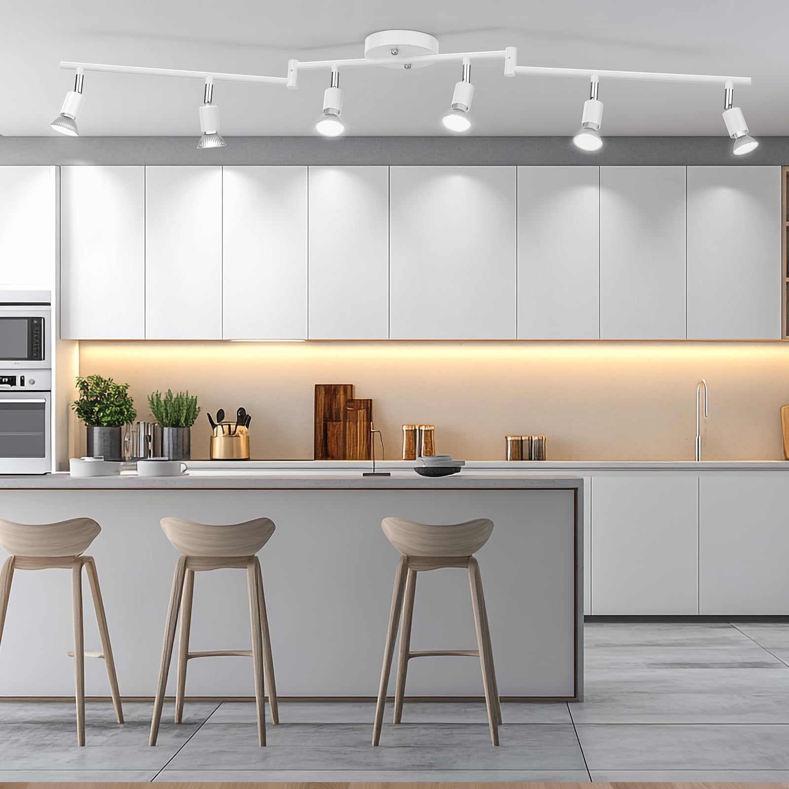 Kitchen Lights,6-Light Ceiling Lighting Kits, Ceiling Spotlight White - Image 6
