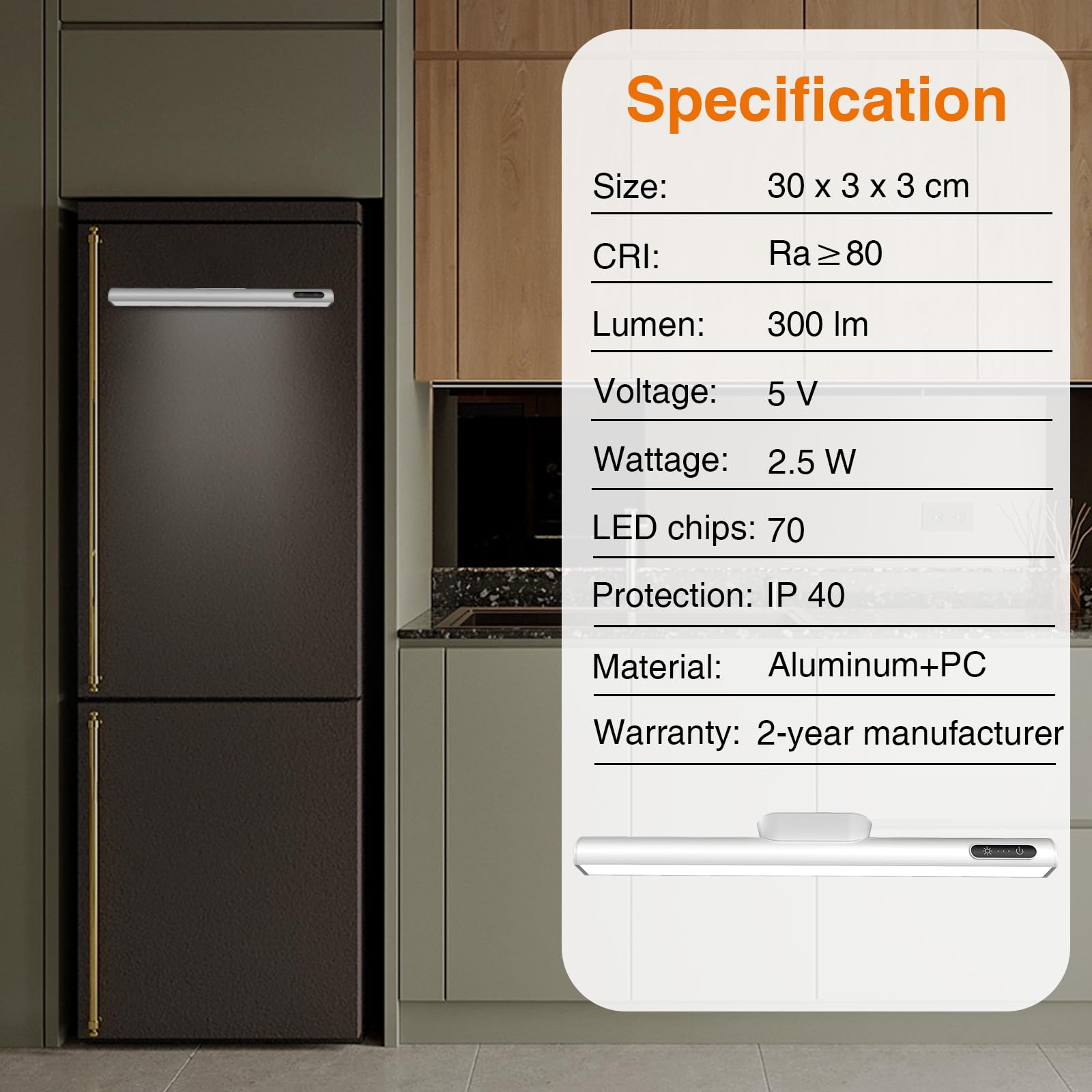 Rechargeable Under Cabinet Lights with Remote, 3 Colour Temperature - Image 7